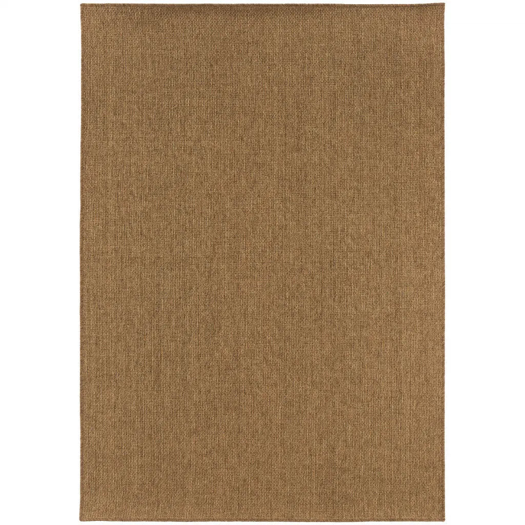 8' X 11' Tan Stain Resistant Indoor Outdoor Area Rug Homeroots Outdoor