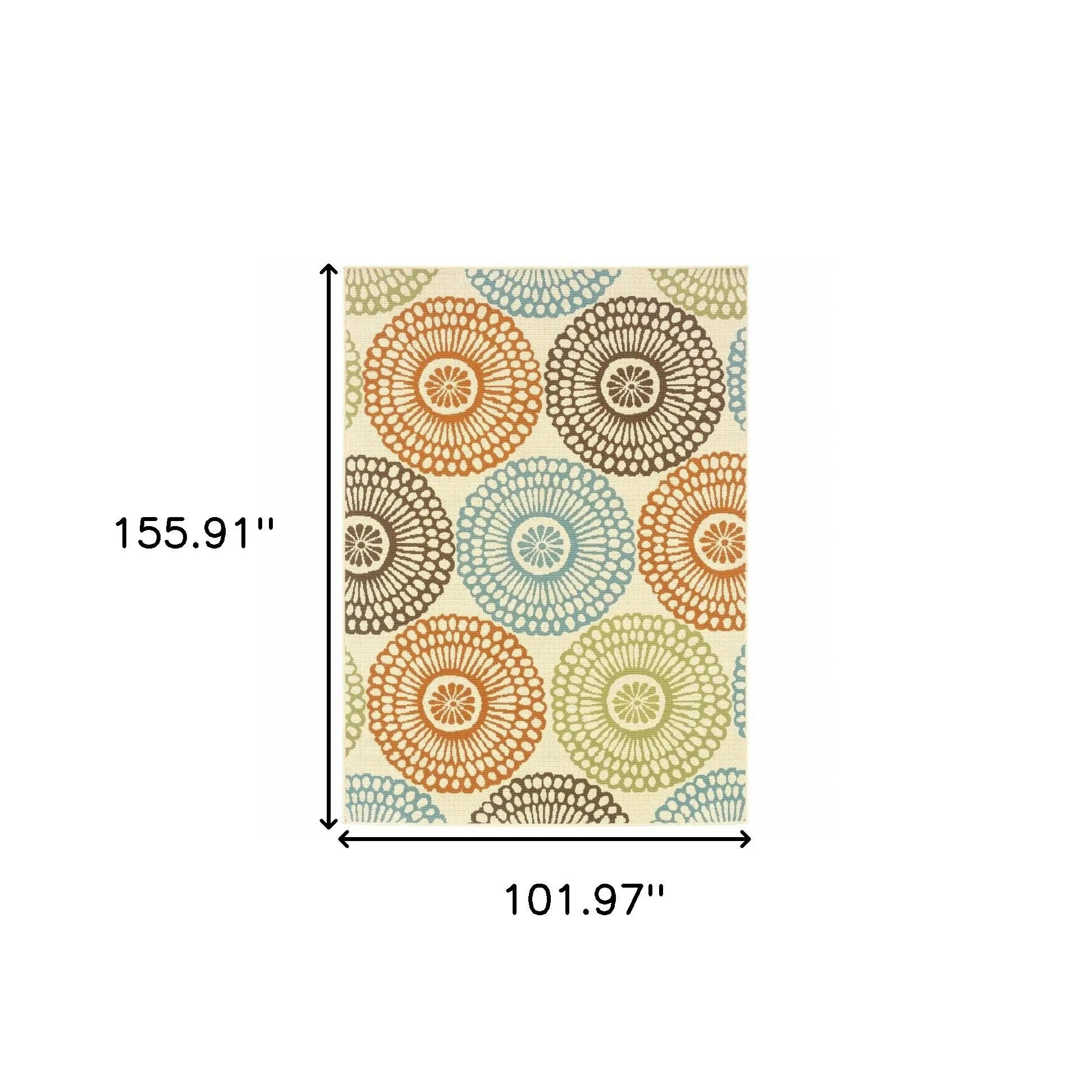 8' X 13' Beige Indoor Outdoor Area Rug Homeroots Outdoor