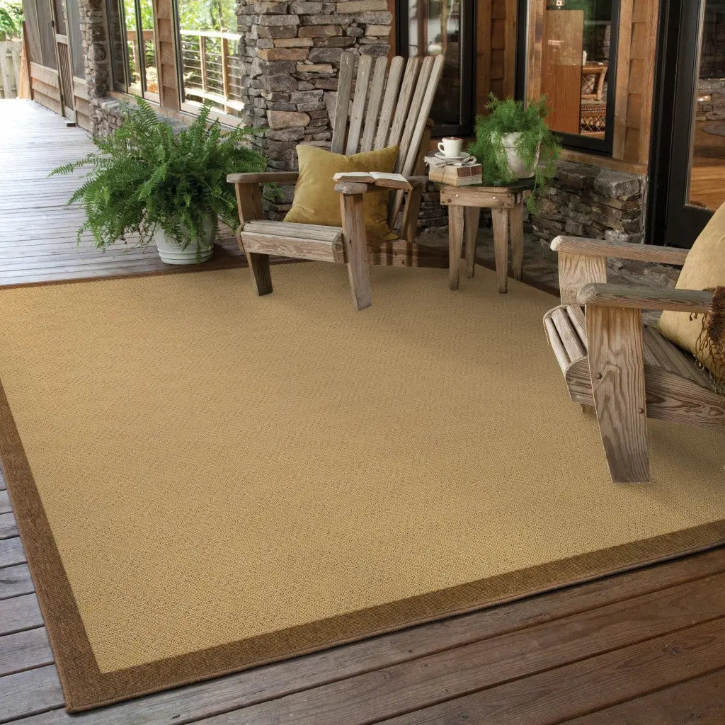 8' X 13' Beige Indoor Outdoor Area Rug Homeroots Outdoor