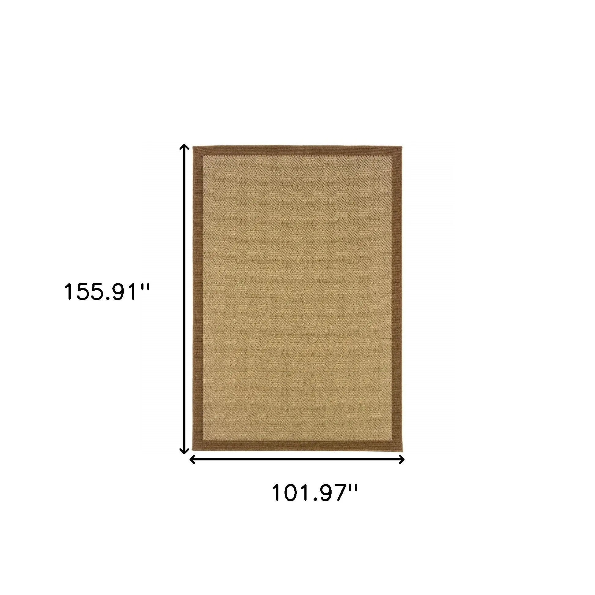 8' X 13' Beige Indoor Outdoor Area Rug Homeroots Outdoor