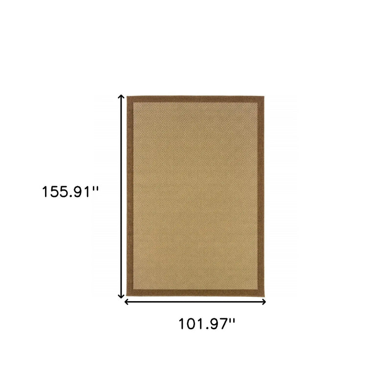8' X 13' Beige Indoor Outdoor Area Rug Homeroots Outdoor