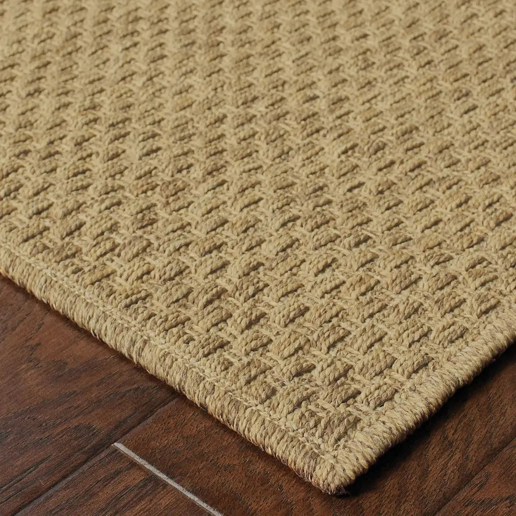 8' X 13' Tan Indoor Outdoor Area Rug Homeroots Outdoor