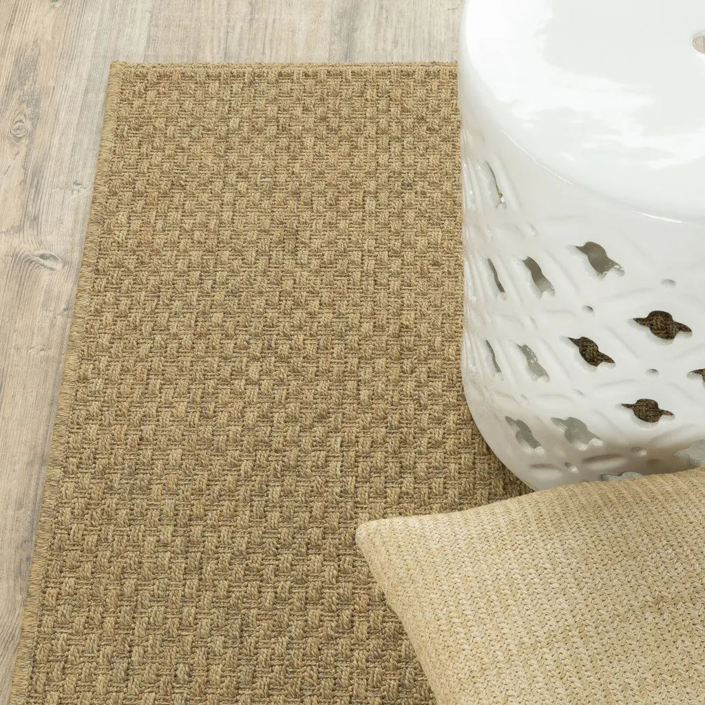 8' X 13' Tan Indoor Outdoor Area Rug Homeroots Outdoor