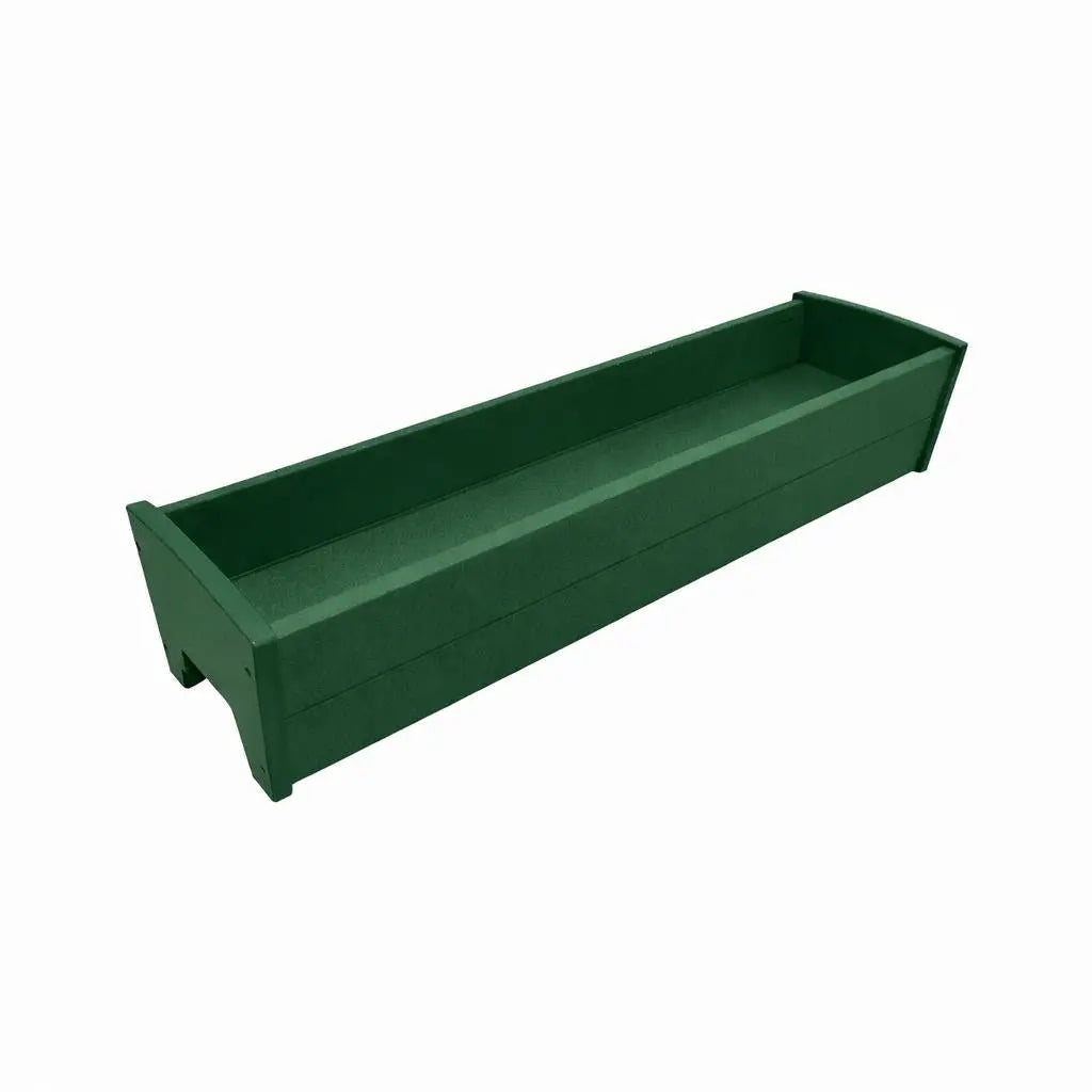 Green wooden planter box, modern style, perfect for indoor or outdoor gardening. Durable and stylish design.