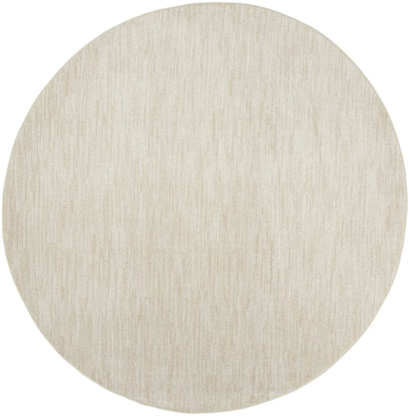 8' X 8' Beige And Ivory Round Indoor Outdoor Area Rug - GreatEagleInc