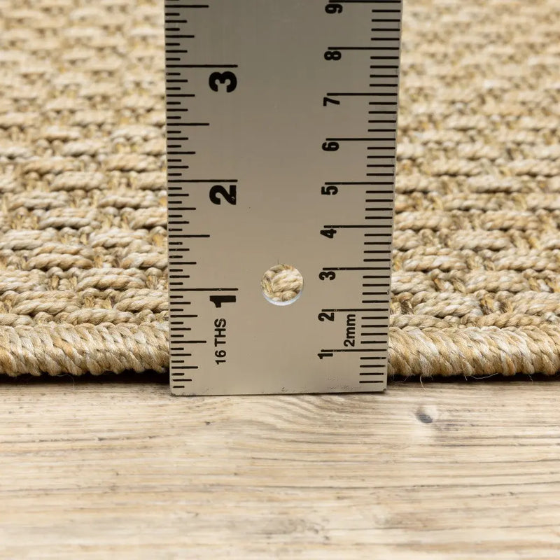 8' X 8' Beige Round Indoor Outdoor Area Rug Homeroots Outdoor