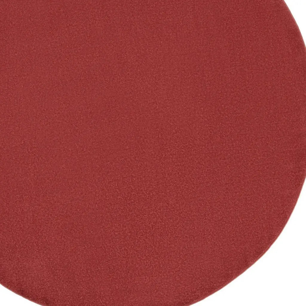 8' X 8' Brick Red Round Indoor Outdoor Area Rug - GreatEagleInc