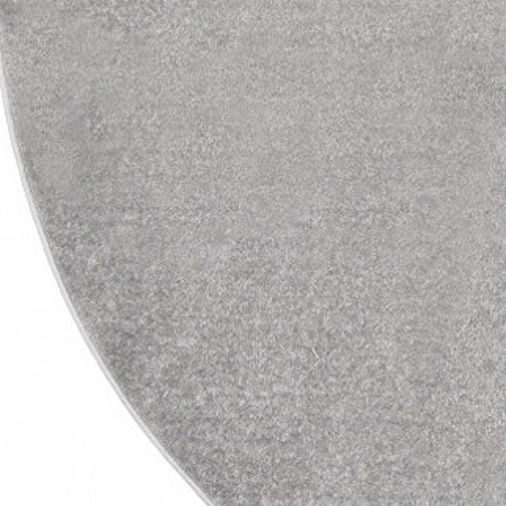 8' X 8' Gray Round Indoor Outdoor Area Rug - GreatEagleInc
