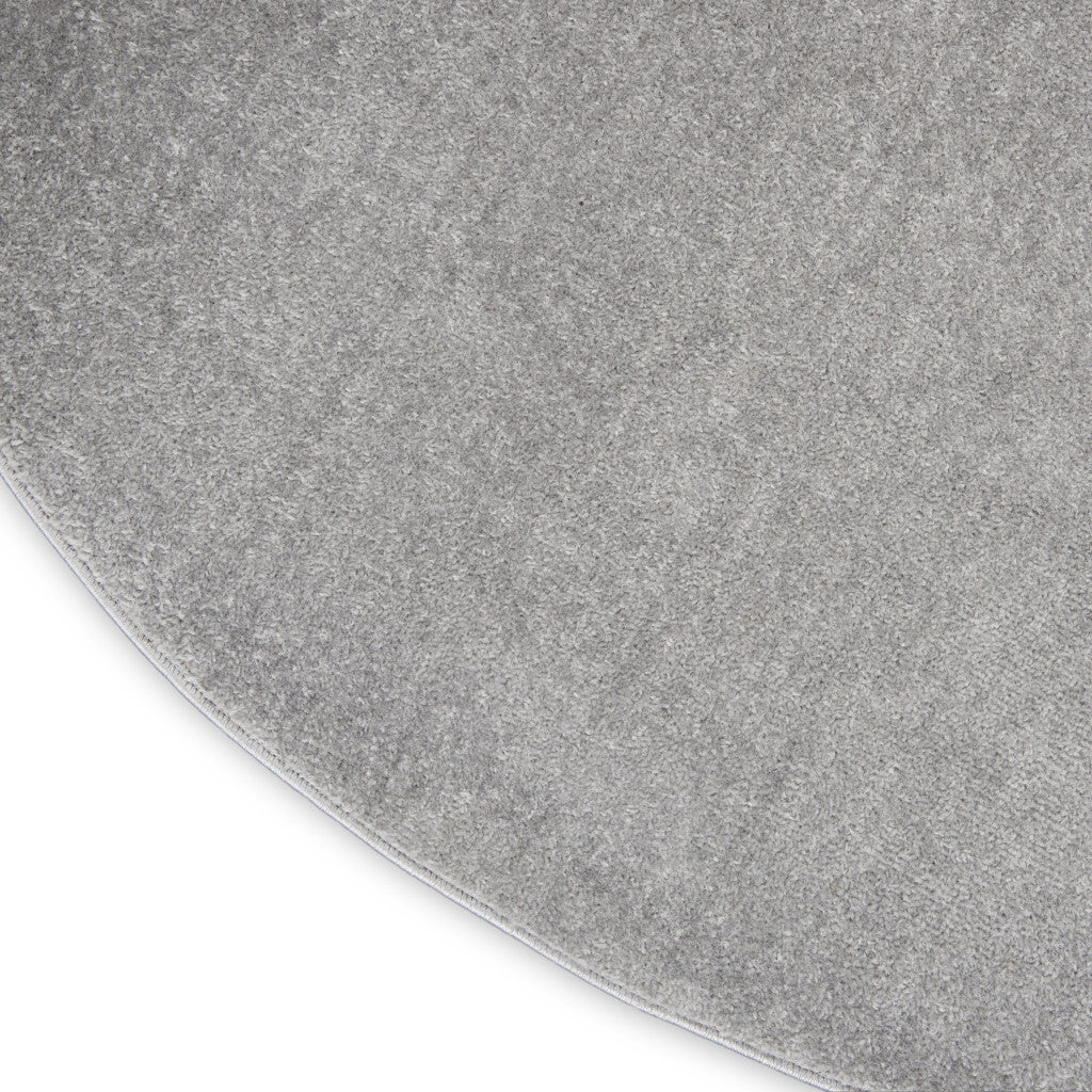8' X 8' Gray Round Indoor Outdoor Area Rug - GreatEagleInc