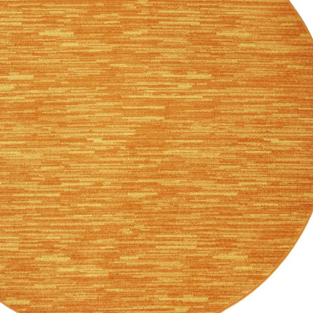 8' X 8' Orange Round Indoor Outdoor Area Rug - GreatEagleInc