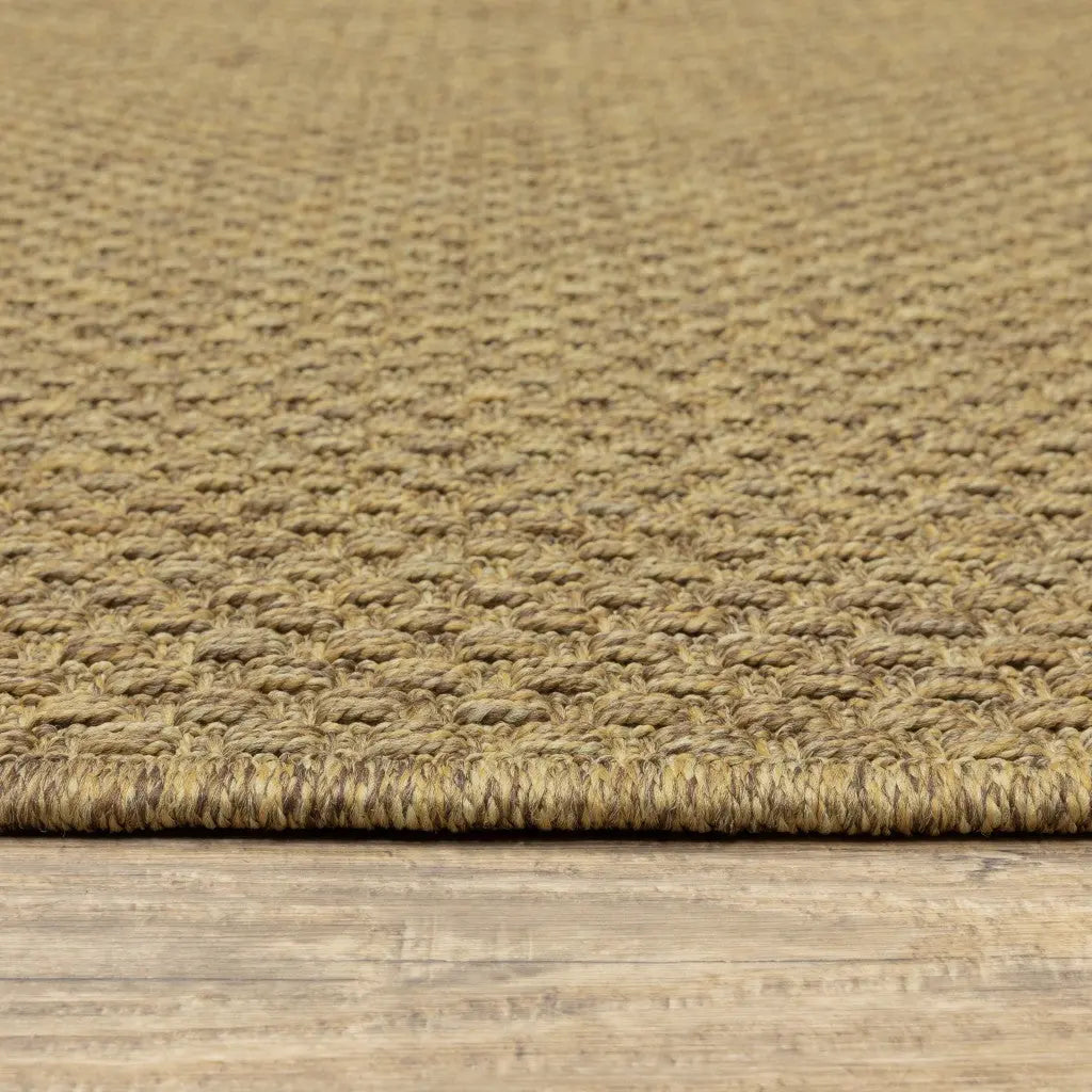 8' X 8' Tan Round Indoor Outdoor Area Rug Homeroots Outdoor