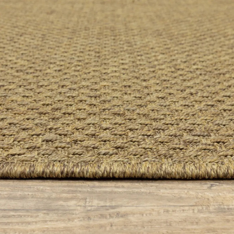 8' X 8' Tan Round Indoor Outdoor Area Rug Homeroots Outdoor