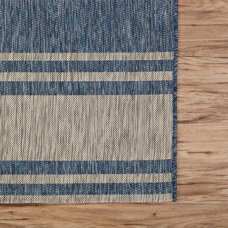 8' X 9' Blue And Gray Indoor Outdoor Area Rug Homeroots Outdoor
