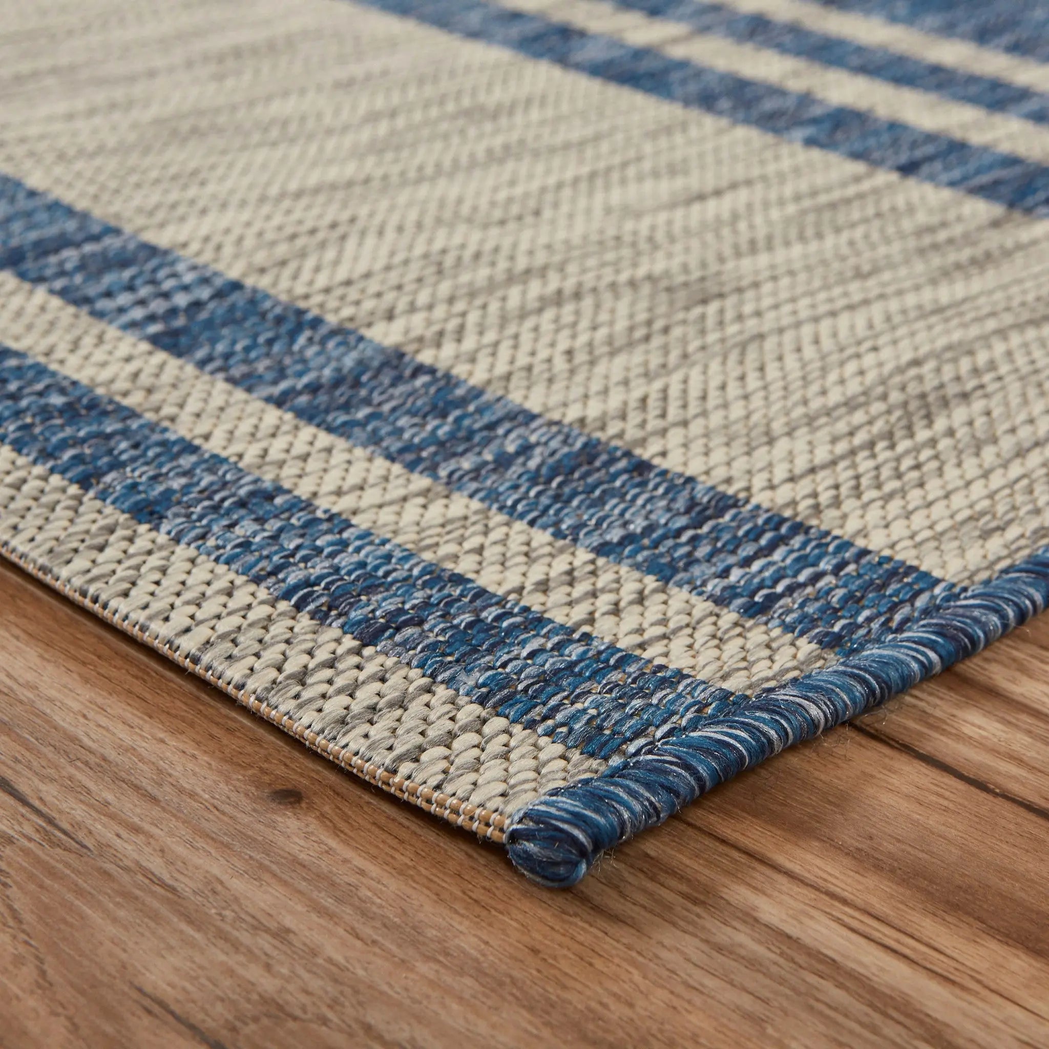 8' X 9' Blue And Gray Indoor Outdoor Area Rug Homeroots Outdoor