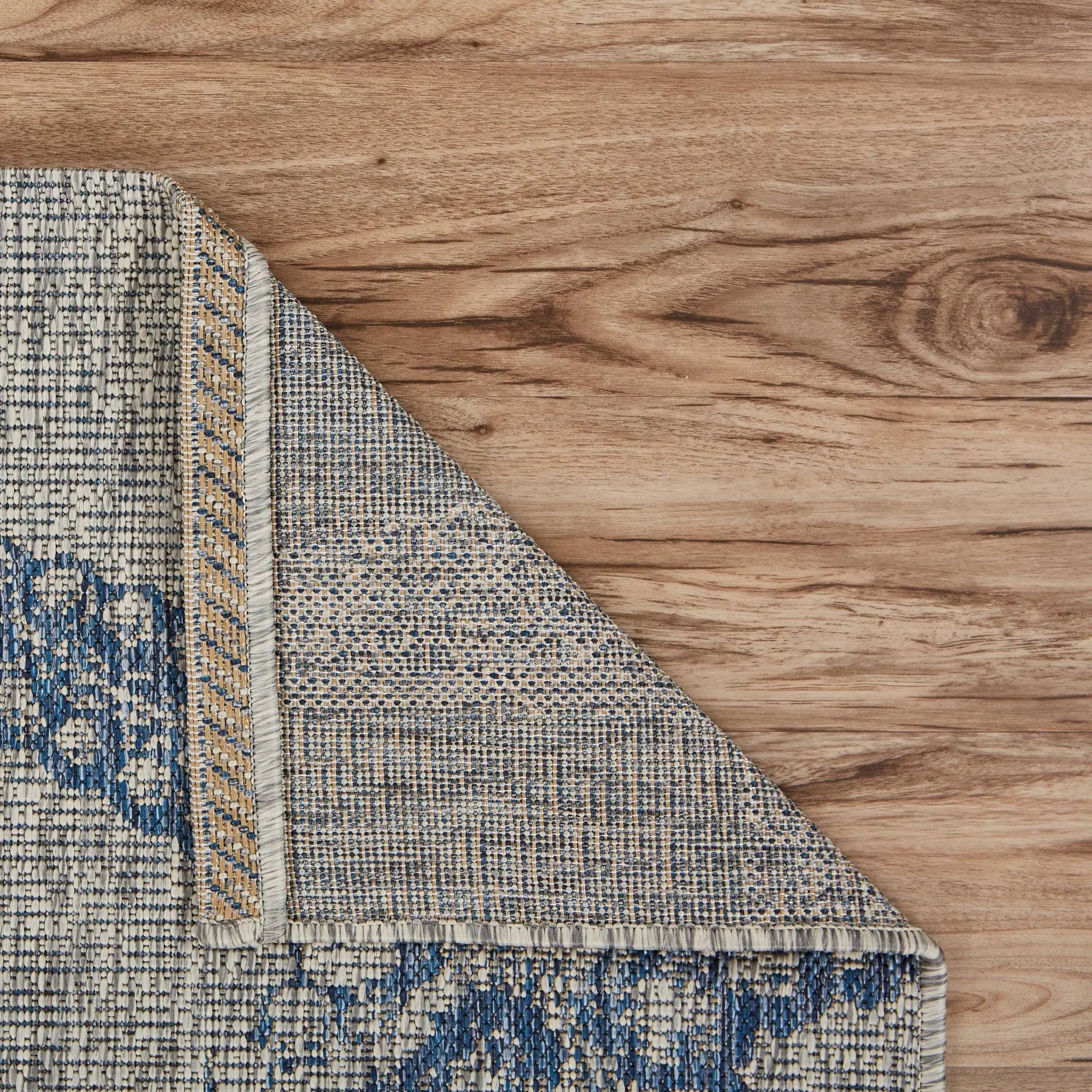 8' X 9' Blue And Gray Starfish Indoor Outdoor Area Rug Homeroots Outdoor
