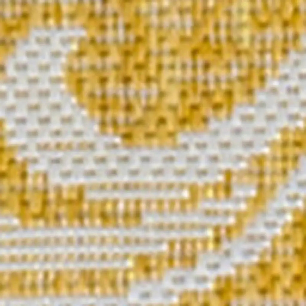8' Yellow And Cream Floral Indoor Outdoor Runner Rug Homeroots Outdoor