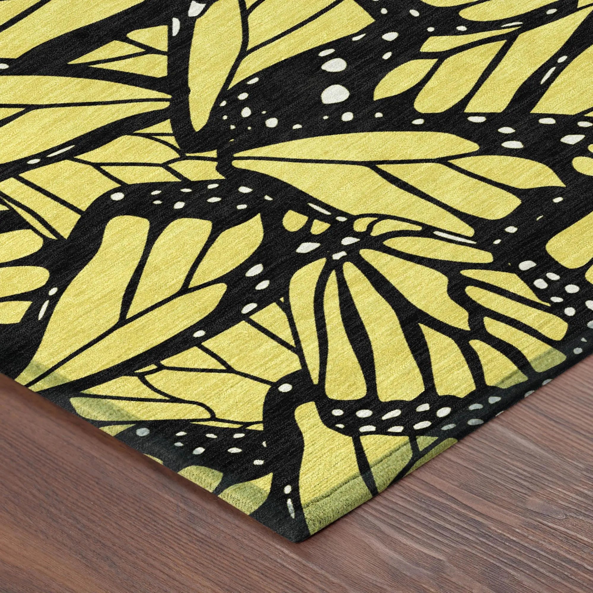 8' Yellow And Gold Round Animal Print Washable Indoor Outdoor Area Rug Homeroots Outdoor