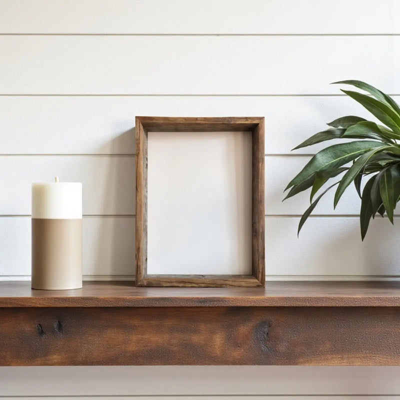 8" x 8" Gray Solid Wood Tabletop Picture Frame - GreatEagleInc