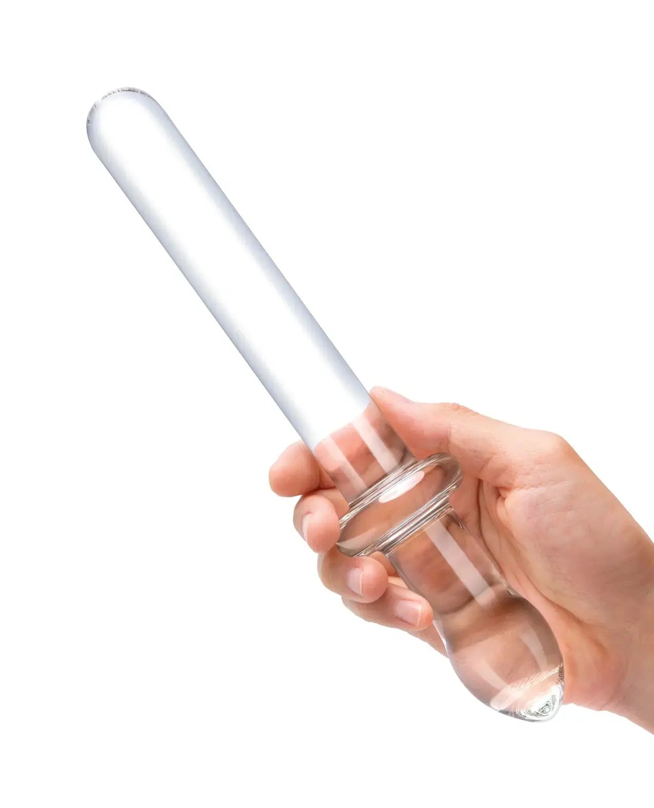 9.25 Inch Classic Smooth Dual-Ended Dildo - Clear Glas
