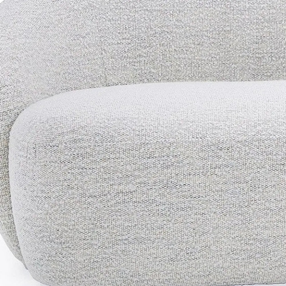 90" Off White Fabric Sofa With Black Legs Homeroots Living Room