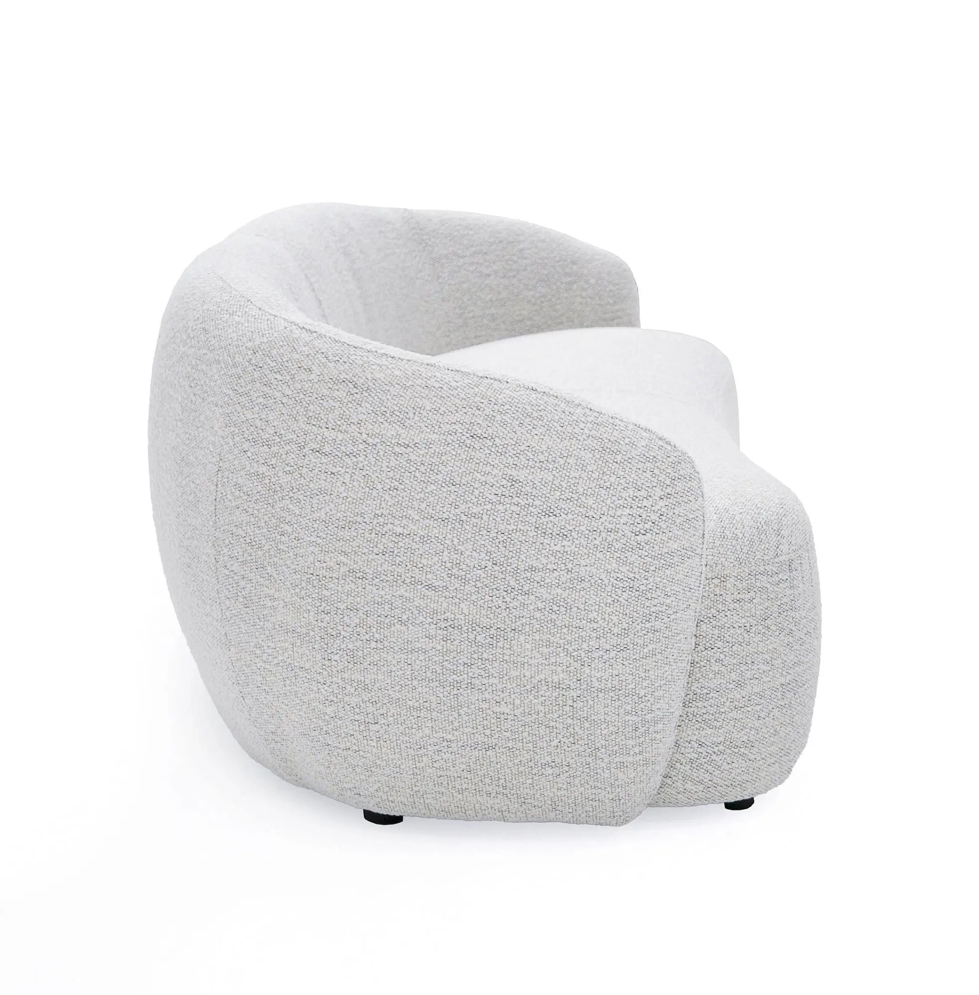 90" Off White Fabric Sofa With Black Legs Homeroots Living Room