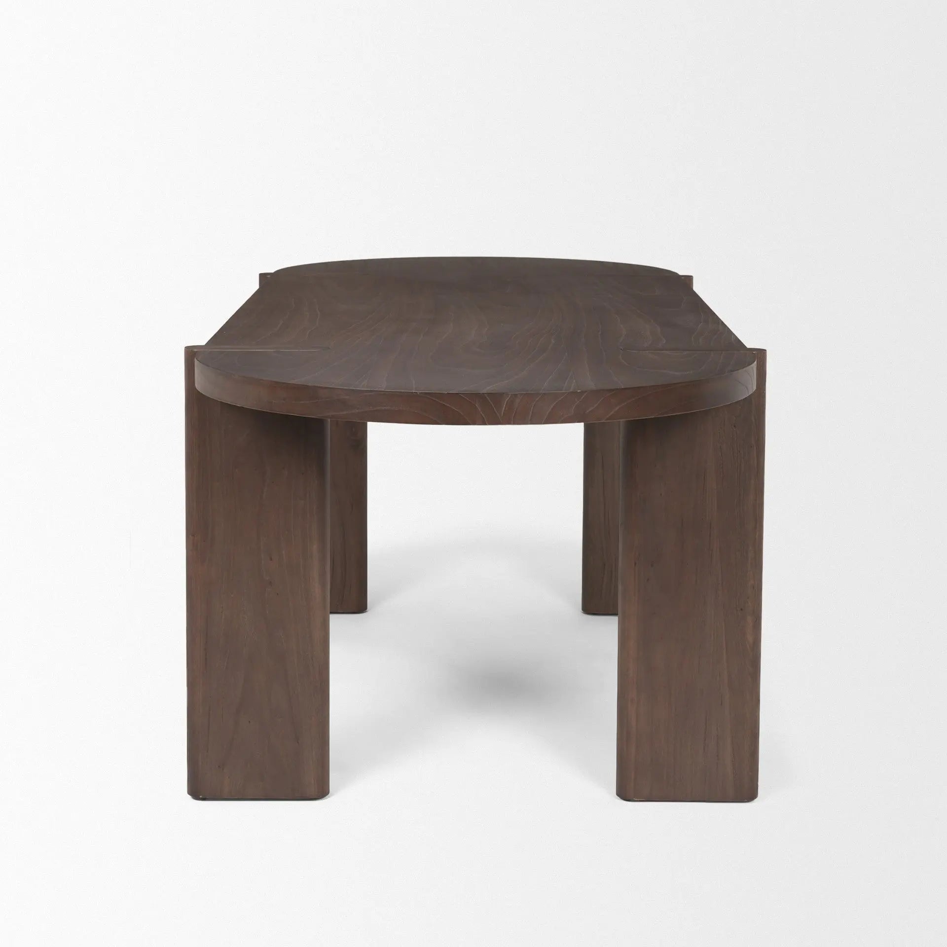 91" Brown Solid Wood Oval Dining Table Homeroots Kitchen & Dining