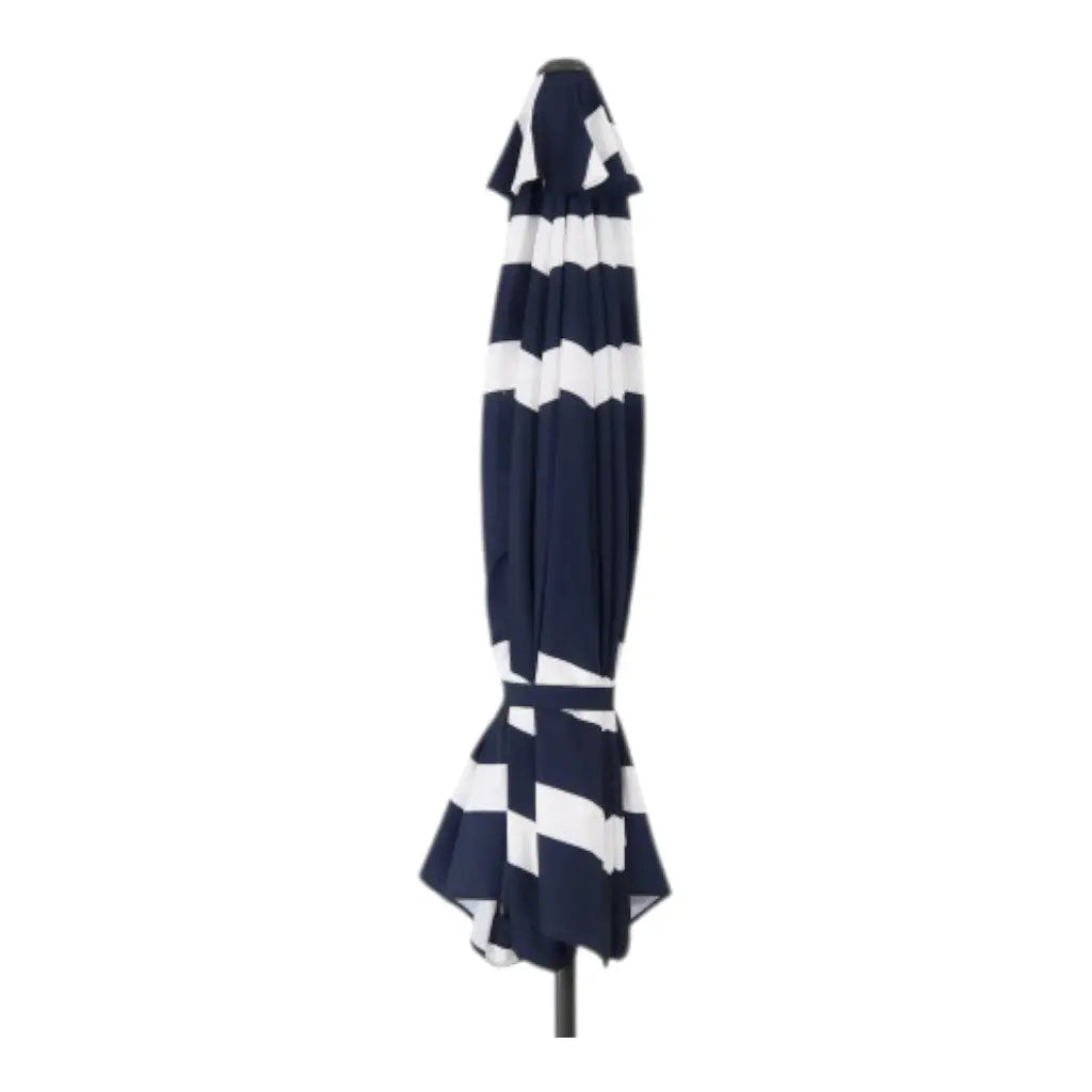91" Dark Blue Polyester Octagonal Tilt Market Patio Umbrella Homeroots Outdoor