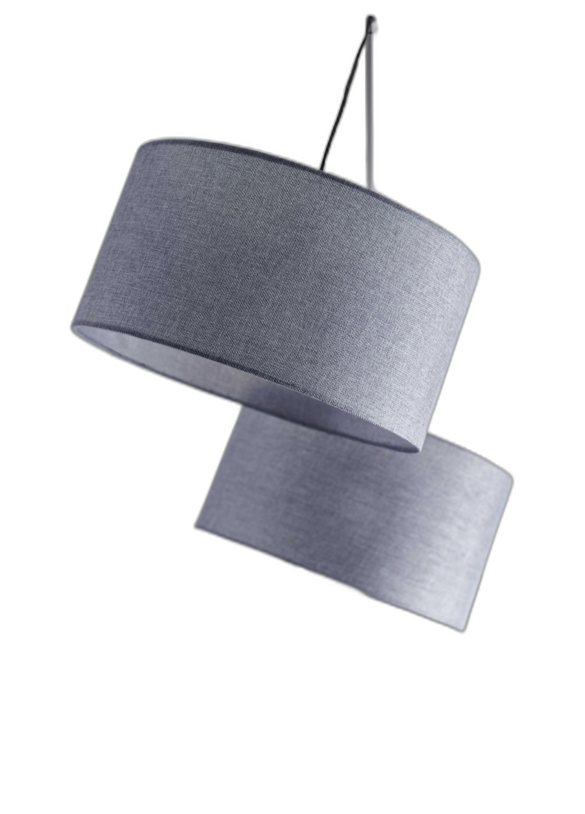 91" Silver Three Light Tree Floor Lamp With Gray Linen Drum Shade - GreatEagleInc