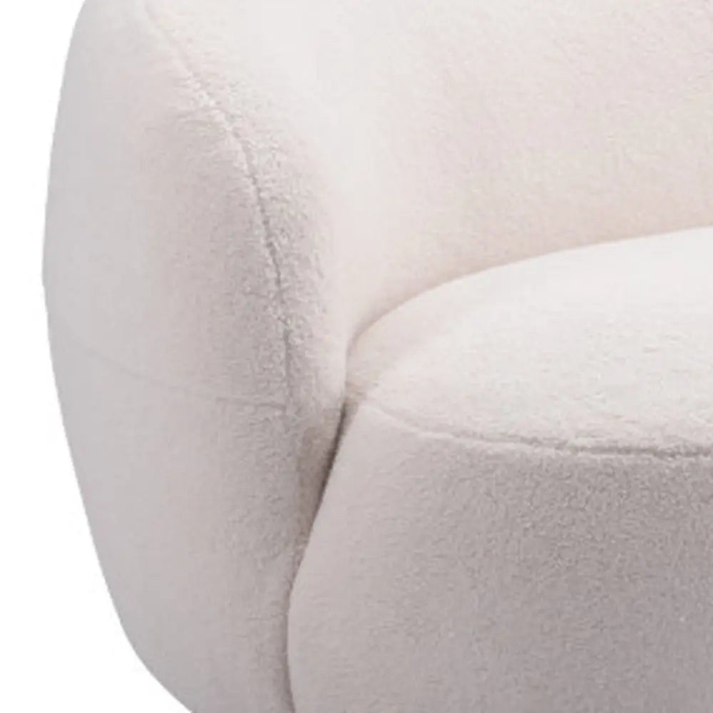 93" Cream Fabric Sofa Homeroots Living Room