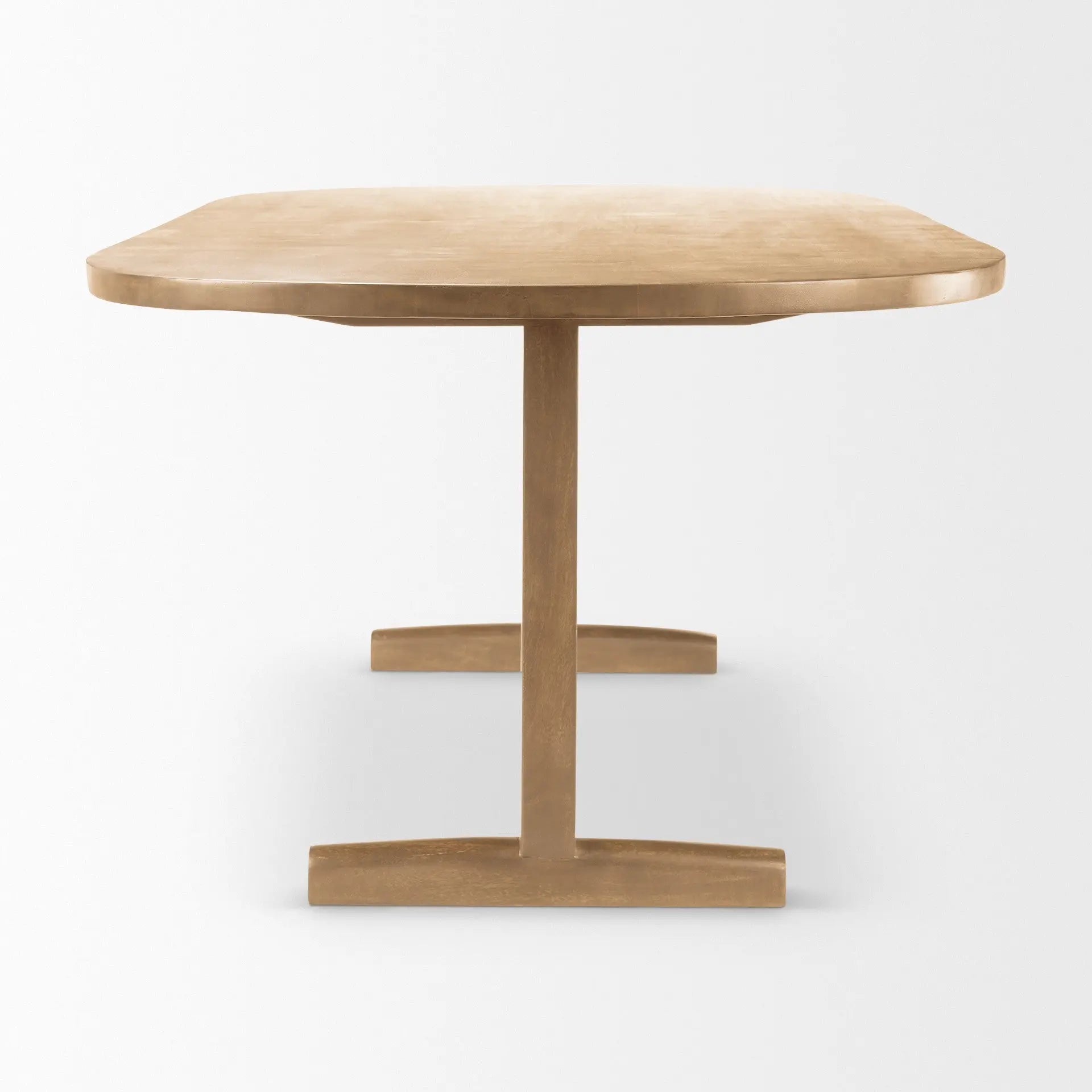 94" Brown Solid Wood Trestle Base Oval Dining Table Homeroots Kitchen & Dining