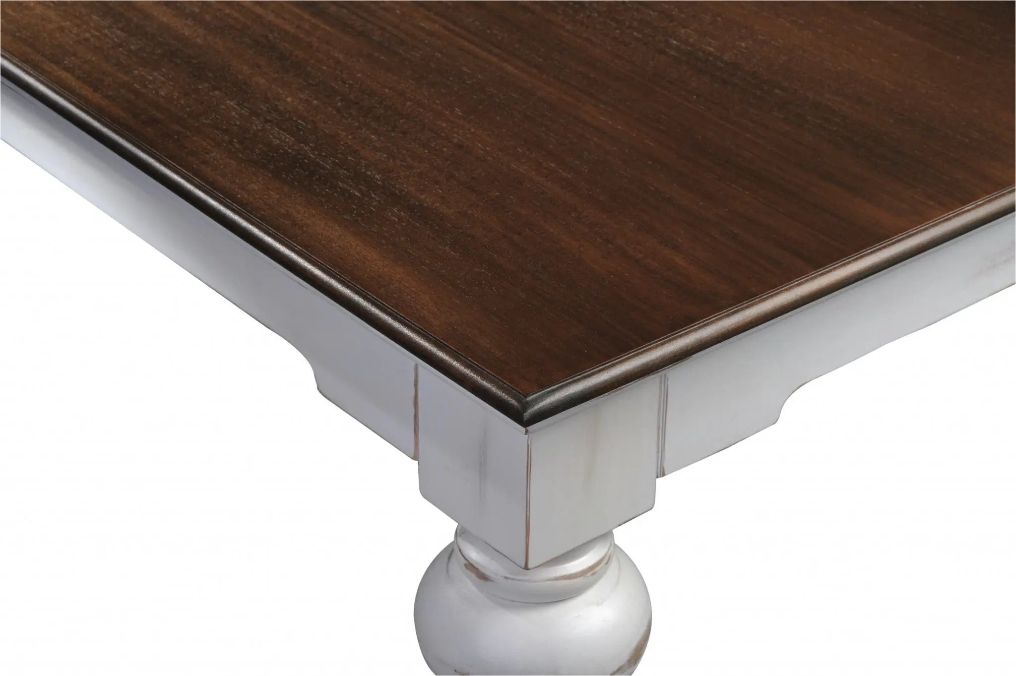 94" Dark Brown And White Solid Wood Dining Table Homeroots Kitchen & Dining