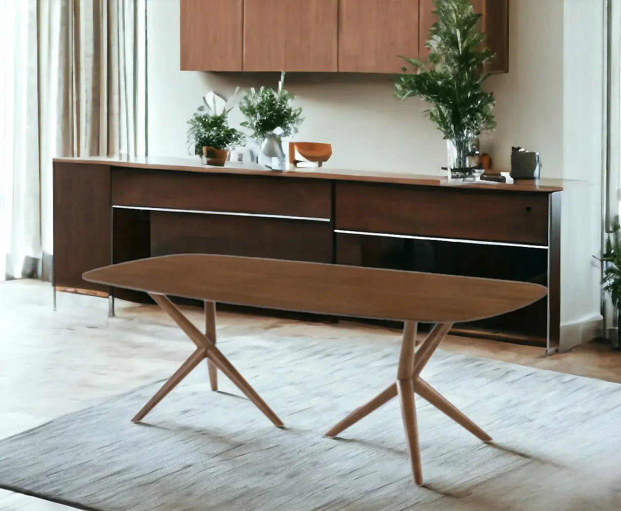95" Brown Solid Manufactured Wood Dining Table Homeroots Kitchen & Dining