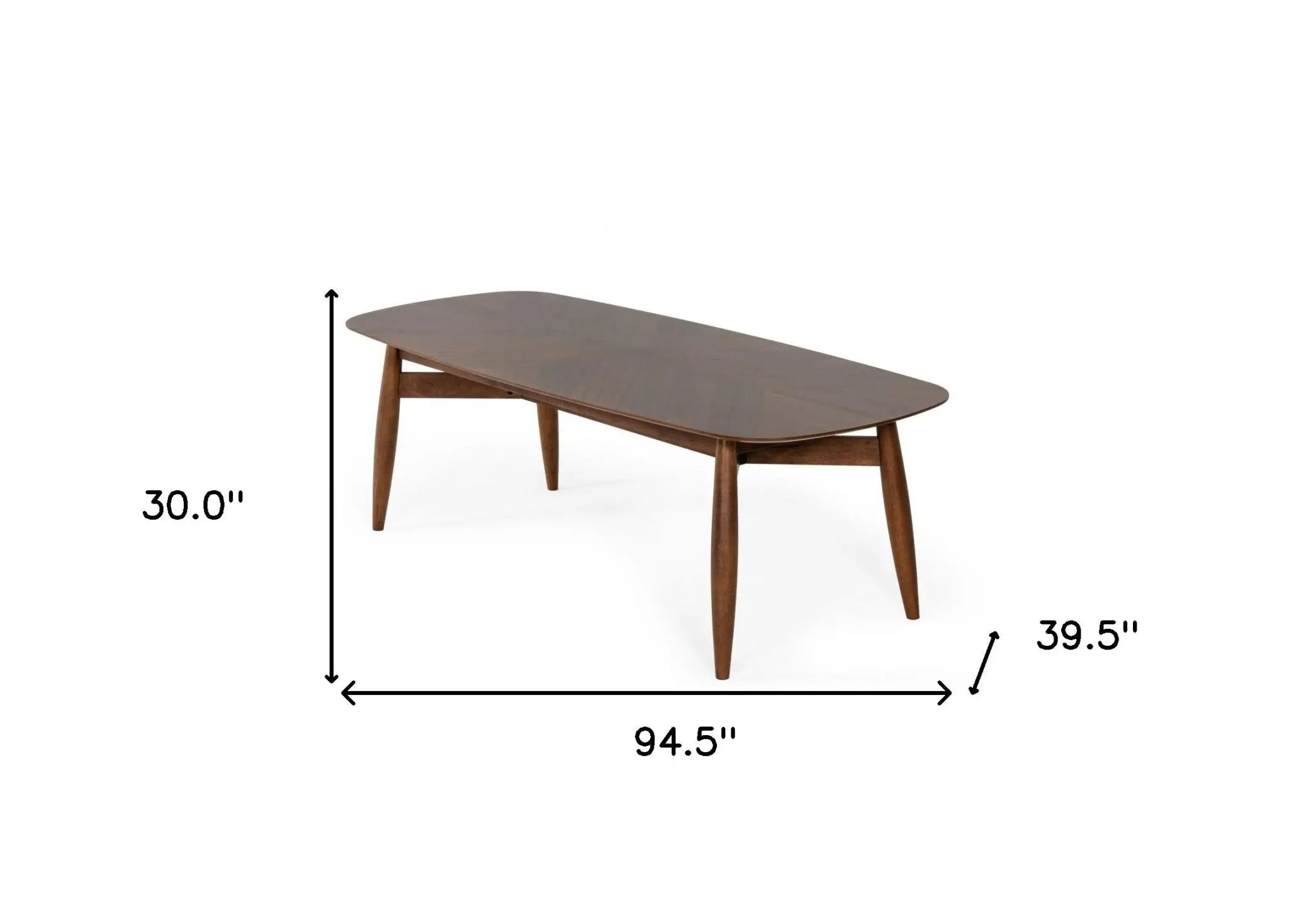 95" Brown Solid Wood Dining Table Homeroots Kitchen & Dining