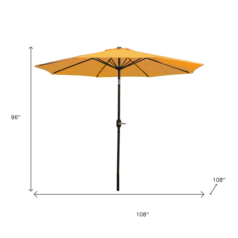 96" Gold Polyester Octagonal Tilt Market Patio Umbrella Homeroots Outdoor