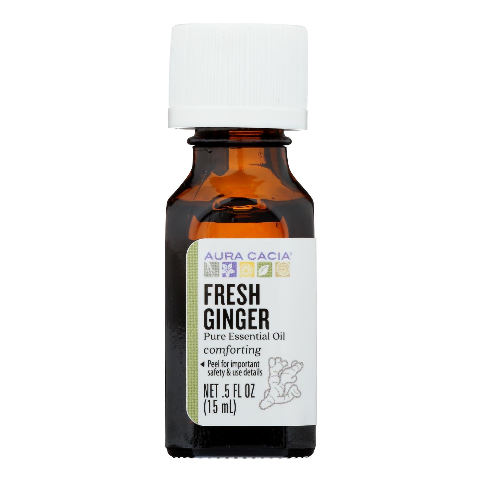 Aura Cacia - Essential Oil - Fresh Ginger - 0.5 Oz. Aura Cacia