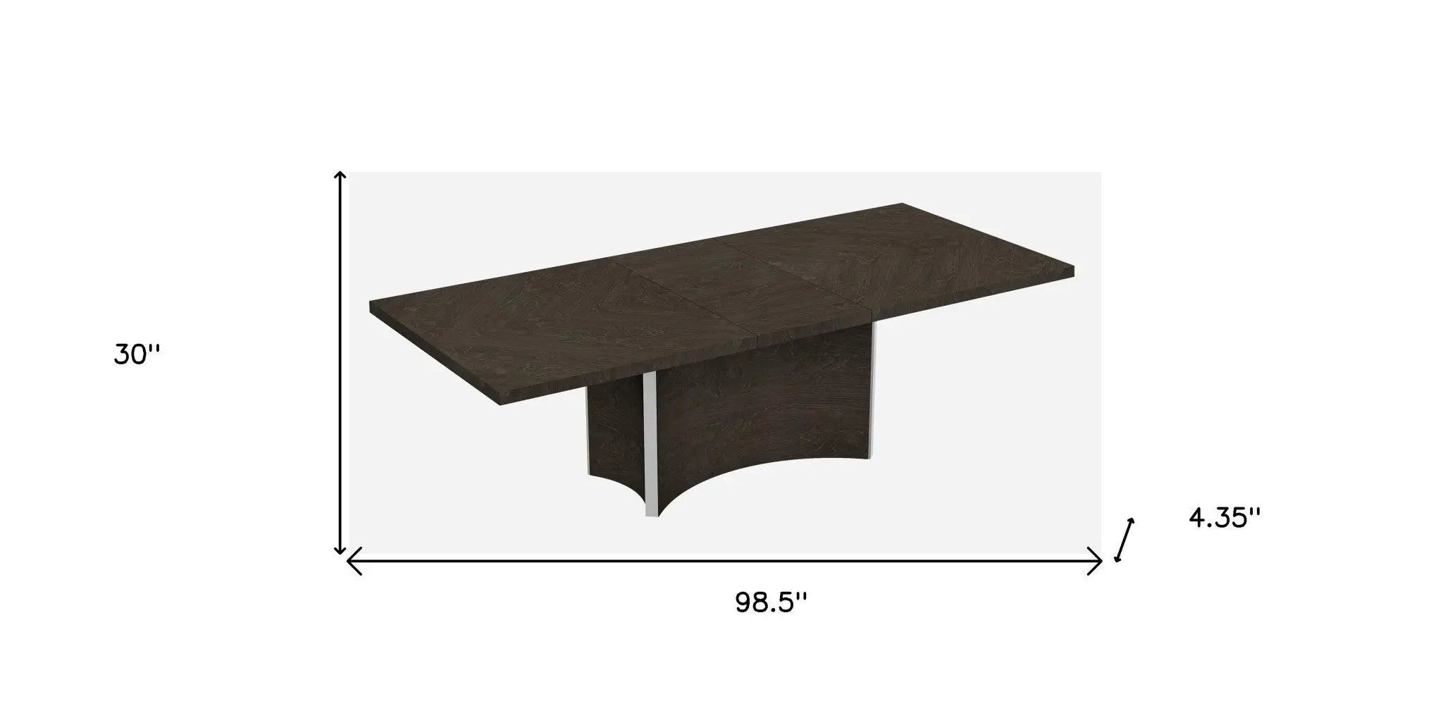 99" Gray Brown Solid Wood Dining Table Homeroots Kitchen & Dining