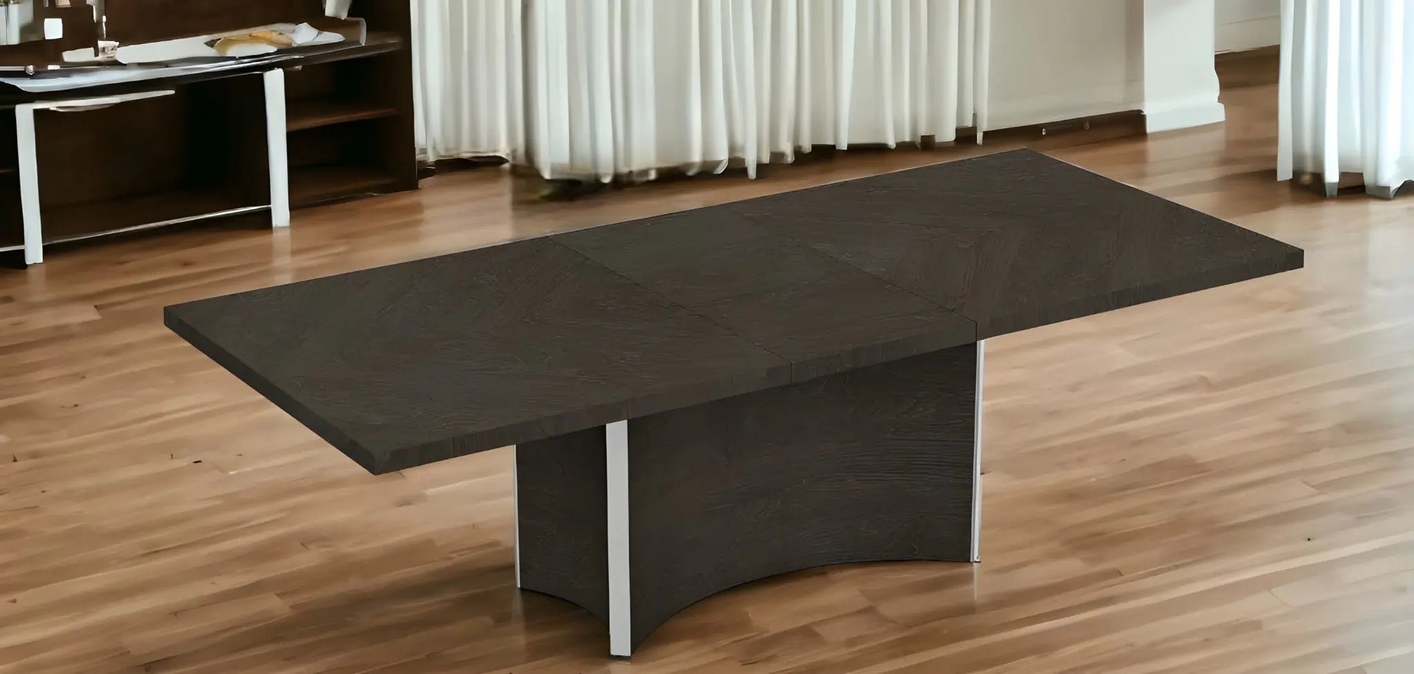 99" Gray Brown Solid Wood Dining Table Homeroots Kitchen & Dining
