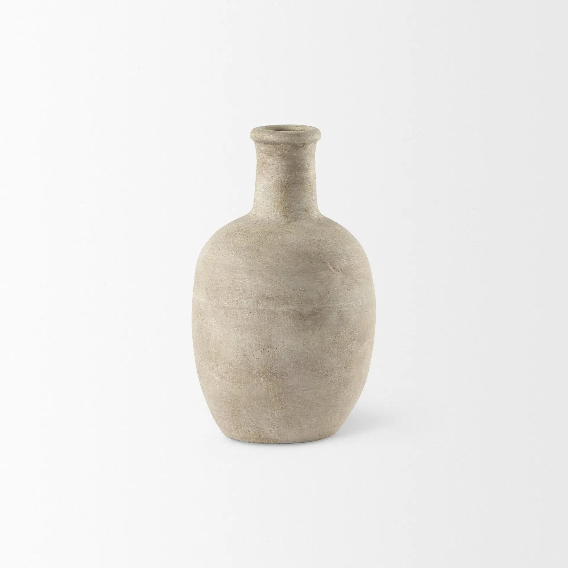 9" Beige Ceramic Table Vase Homeroots Home Decor