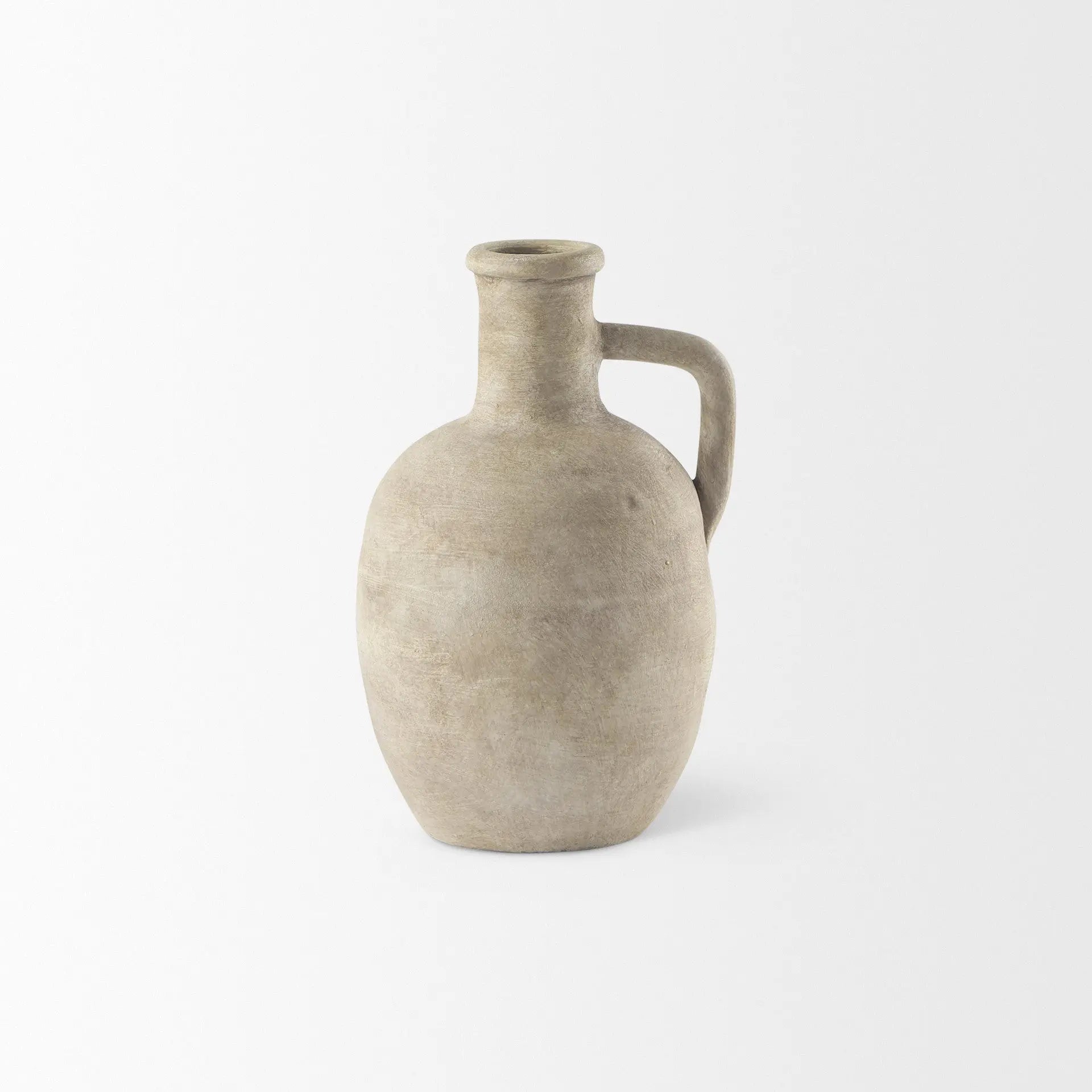9" Beige Ceramic Table Vase Homeroots Home Decor