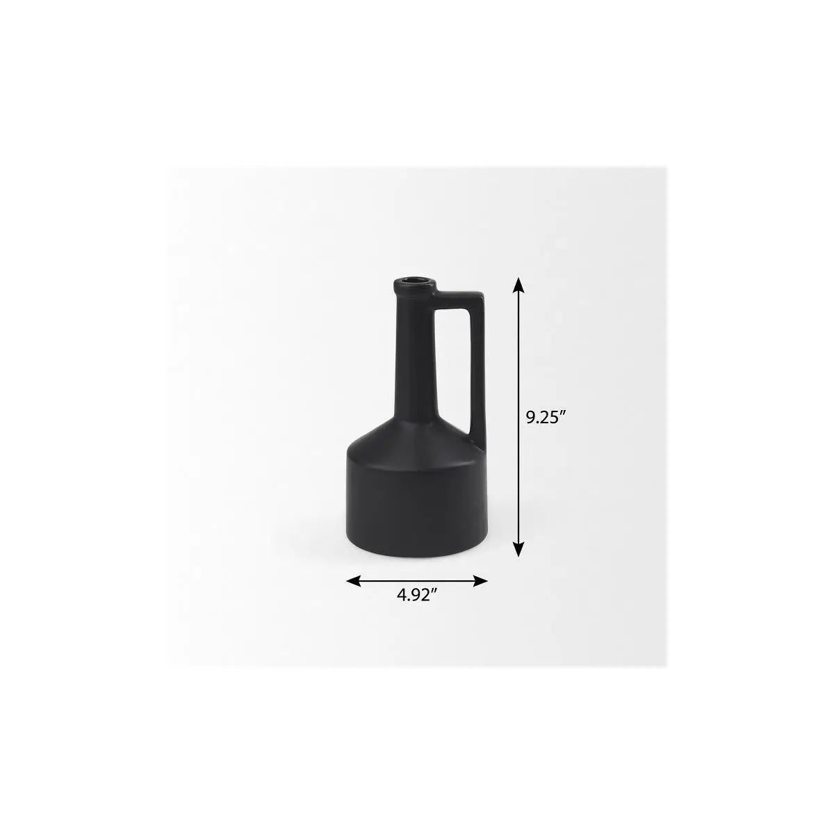 9" Black Ceramic Table Vase Homeroots Home Decor