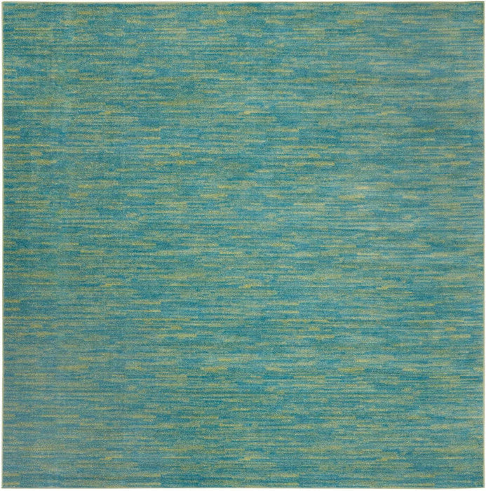 9' Blue And Green Indoor Outdoor Area Rug - GreatEagleInc