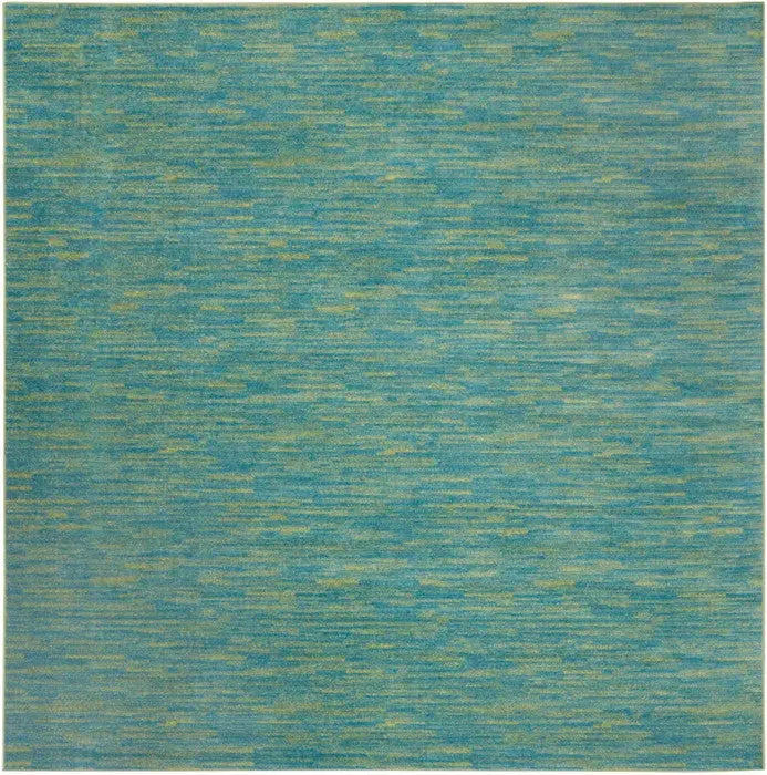 9' Blue And Green Indoor Outdoor Area Rug - GreatEagleInc