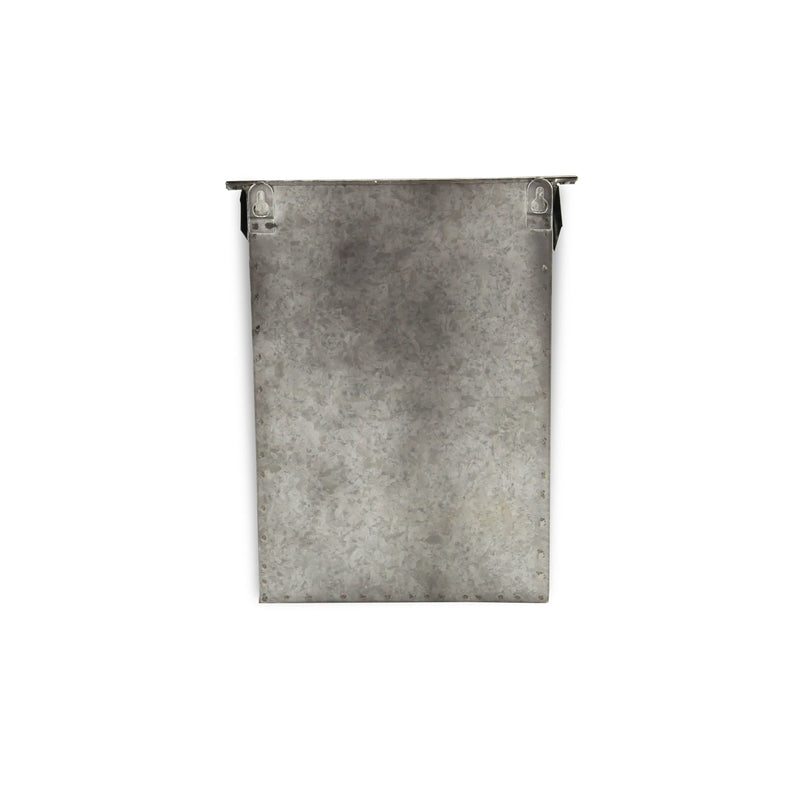 9" Gray Galvanized Metal Paper Organizer With Lid Homeroots Office