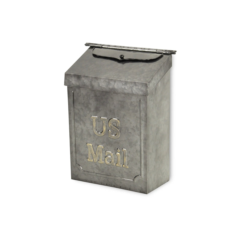 9" Gray Galvanized Metal Paper Organizer With Lid Homeroots Office