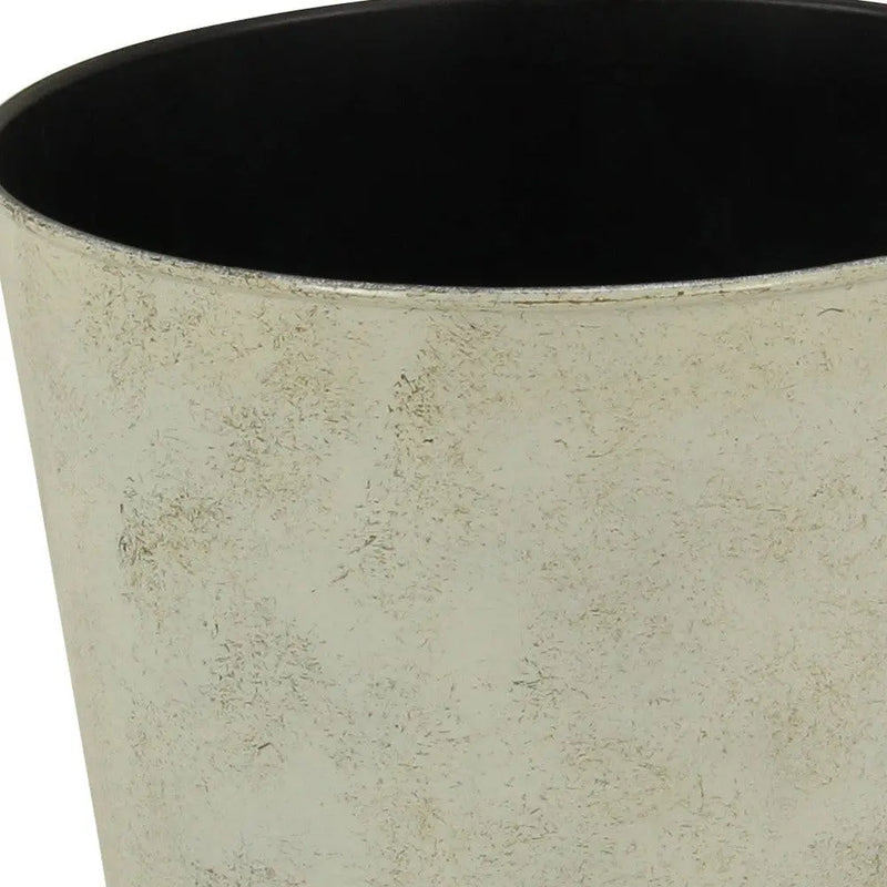 9" Gray Recycled Plastic Indoor Outdoor Round Pot Planter Homeroots Outdoor