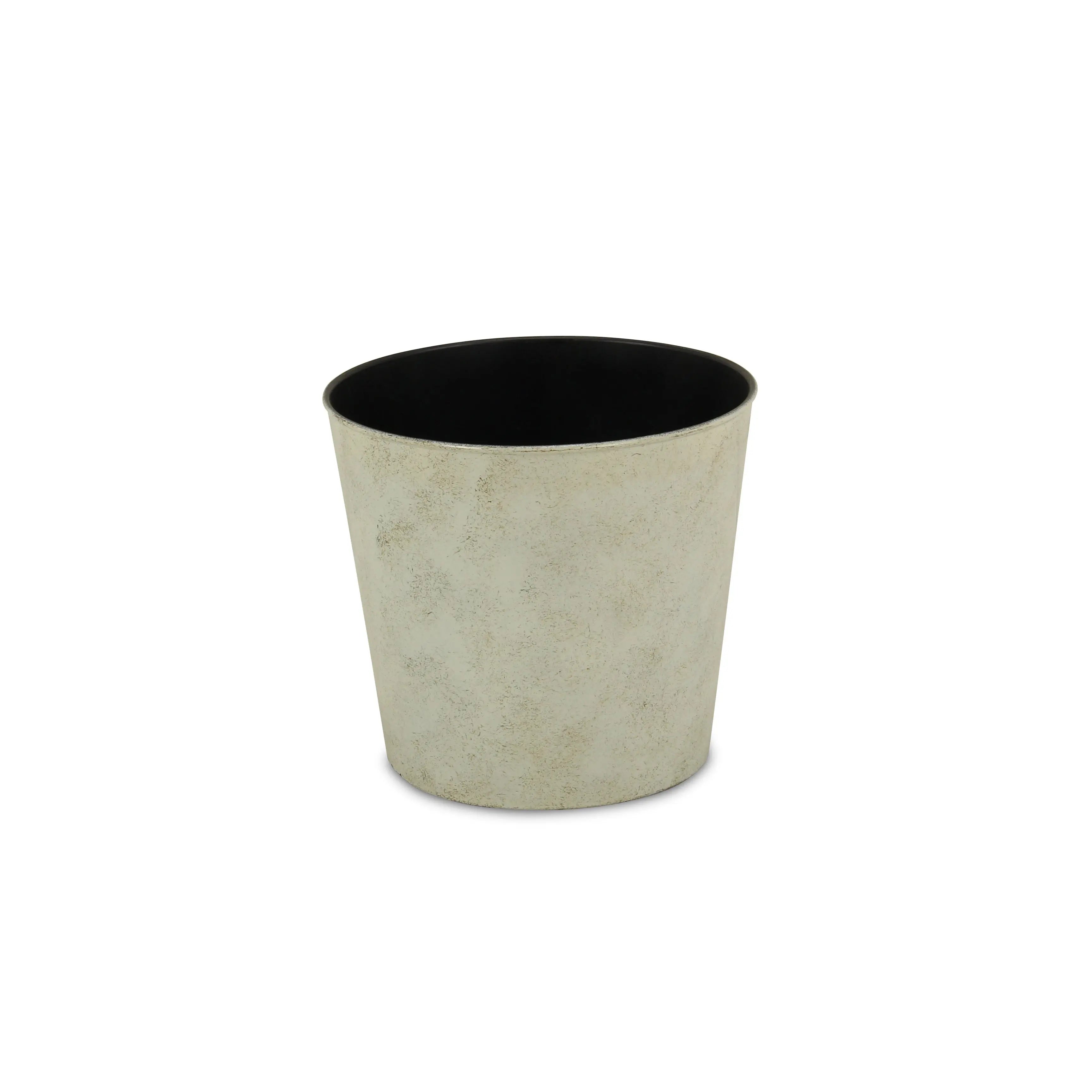 9" Gray Recycled Plastic Indoor Outdoor Round Pot Planter Homeroots Outdoor