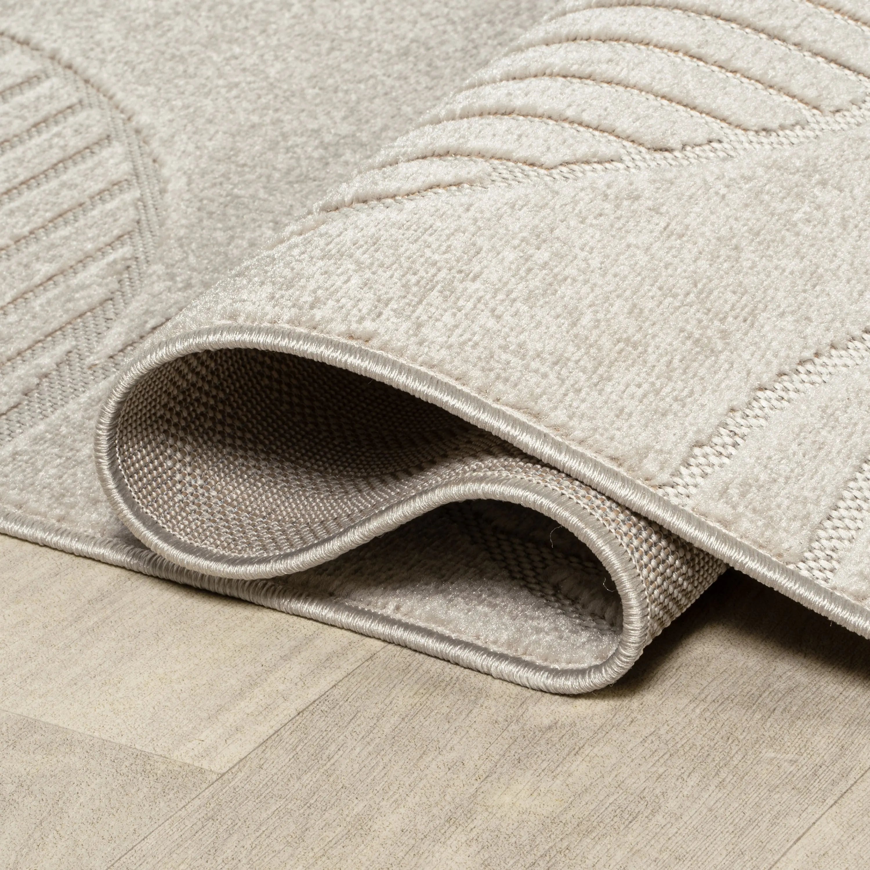 9' Ivory And Cream Round Striped Indoor Outdoor Area Rug Homeroots Outdoor