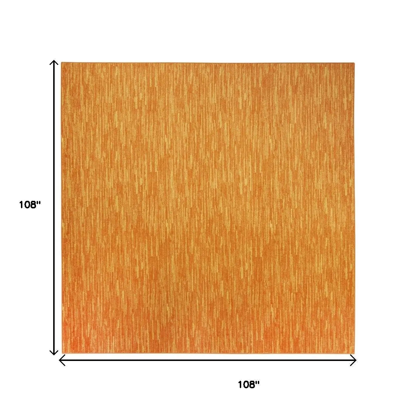 9' Orange Square Indoor Outdoor Area Rug - GreatEagleInc