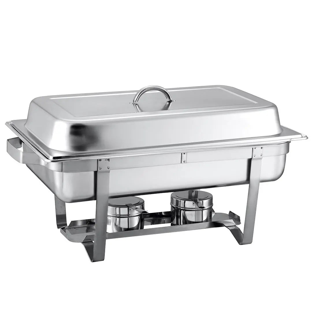 9" Silver Stainless Steel Chafing Dish With Stand Homeroots Kitchen & Dining