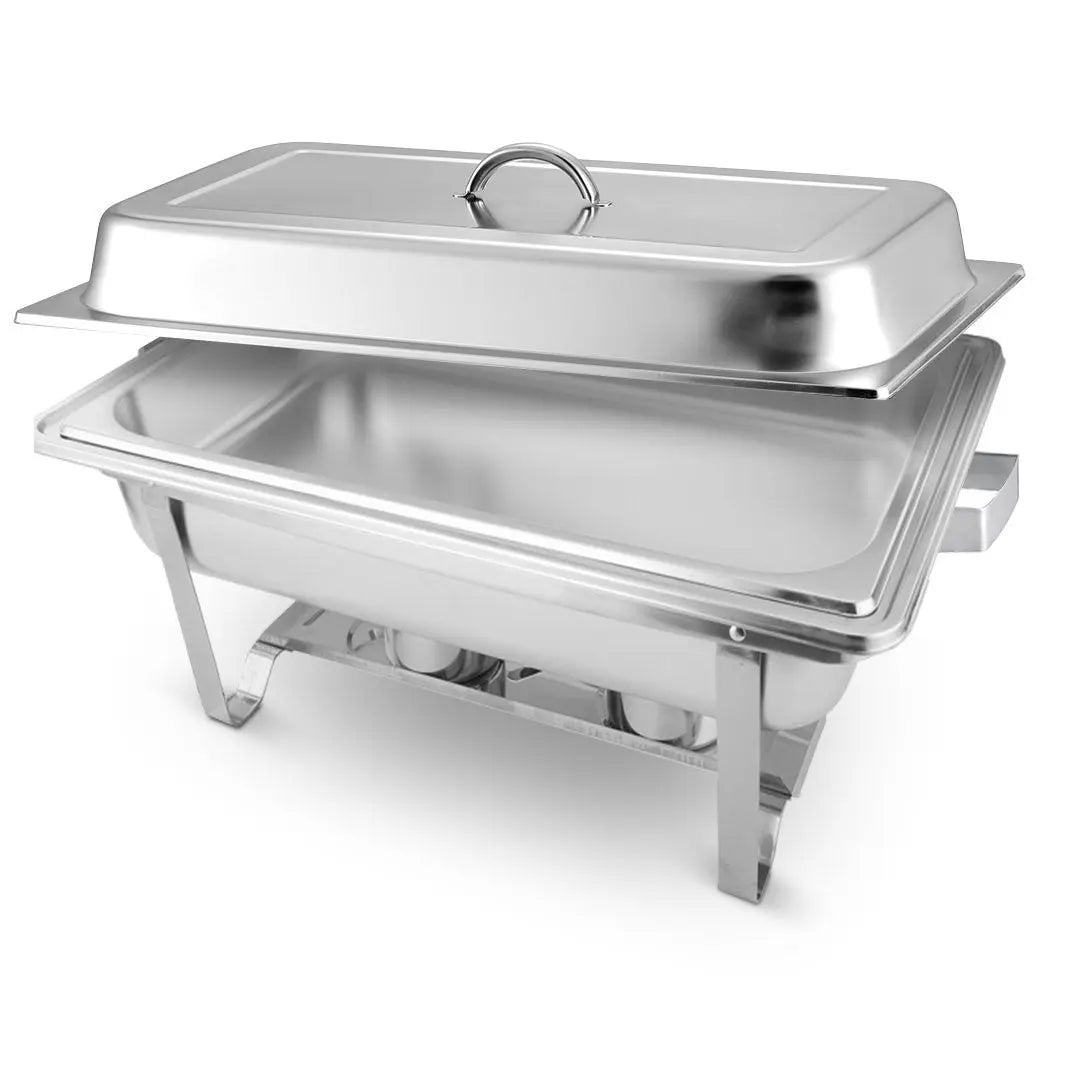 9" Silver Stainless Steel Chafing Dish With Stand Homeroots Kitchen & Dining